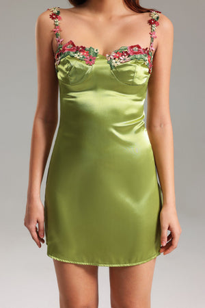 Fanni Satin Mini Elbise