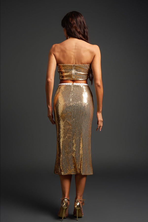 Clara Fonet Straplez Midi Elbise