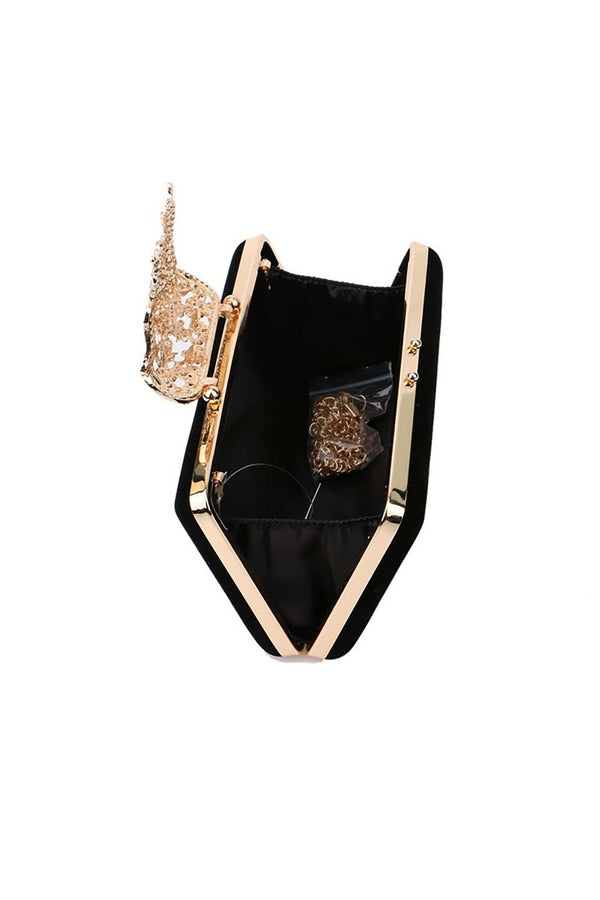 Zalma Taş İşlemeli Kelebek Clutch
