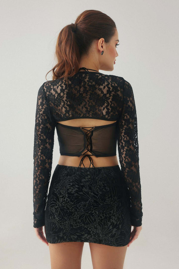 Kaia Dantelli Halter Yaka Üst