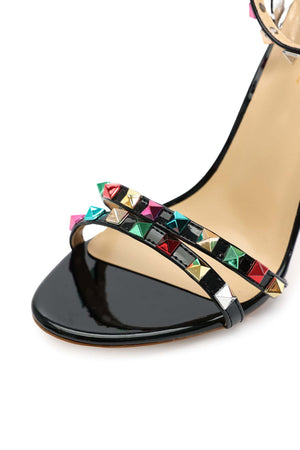 Fresco Perçin Tokalı Stiletto Sandalet