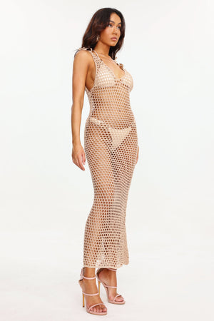 Inbar Örgü Askılı Elbise