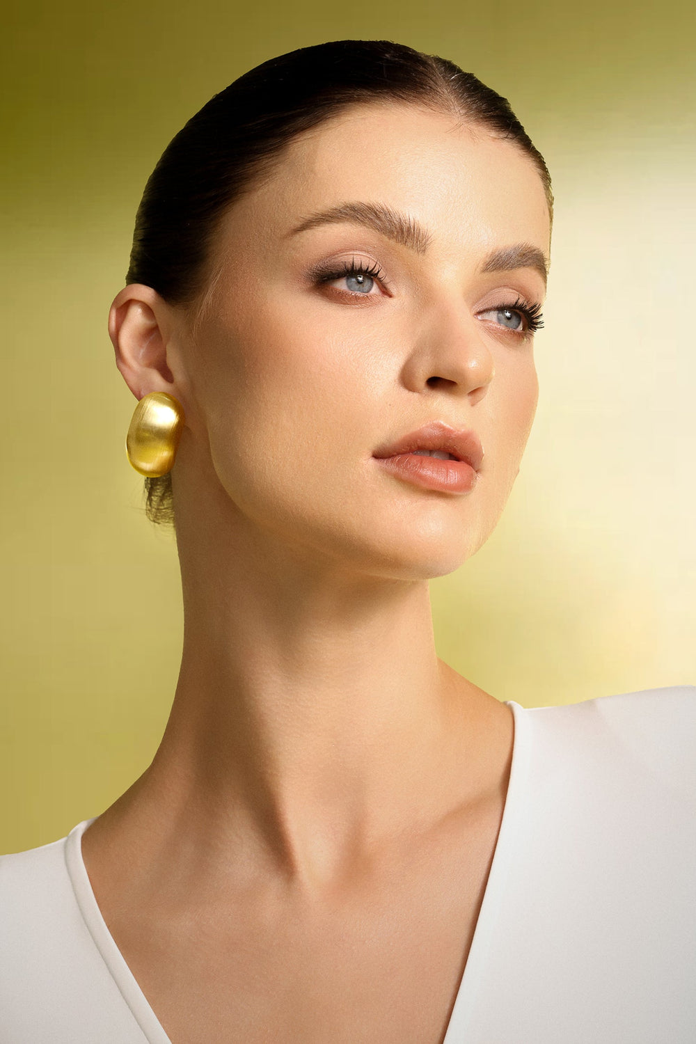 Geometrik desenli mat Xaviera küpe