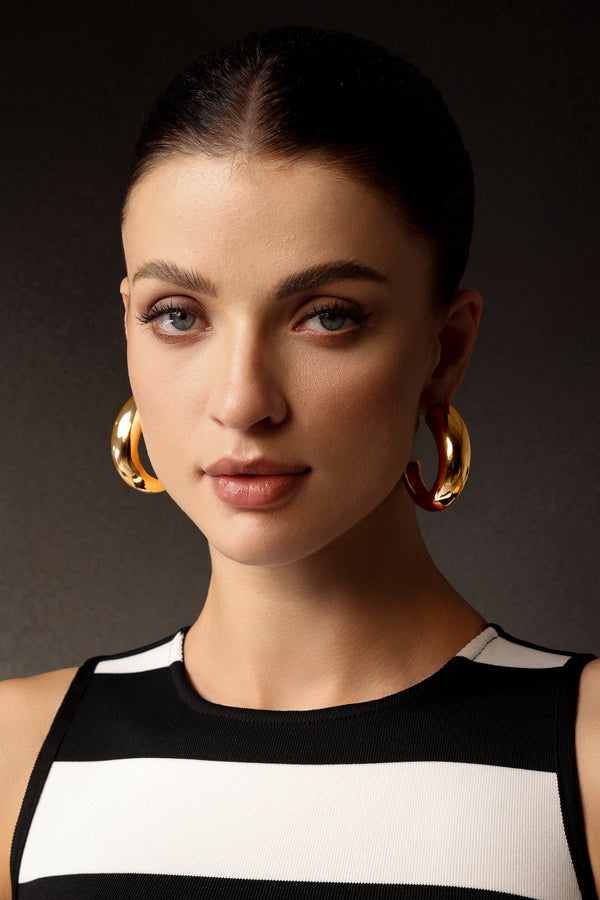 Mako Metal Yuvarlak Küpeler