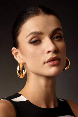 Mako Metal Yuvarlak Küpeler