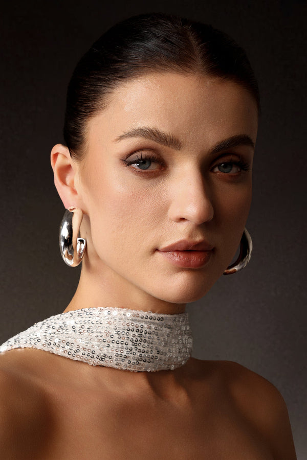 Sarly Metal Yuvarlak Küpeler