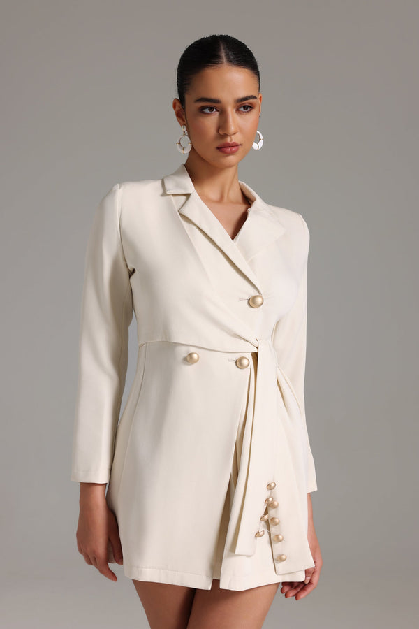 Jenna Asimetrik Mini Blazer Elbise