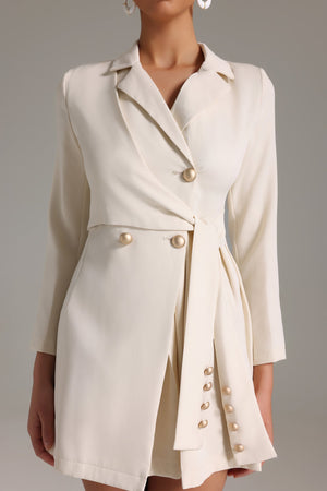 Jenna Asimetrik Mini Blazer Elbise