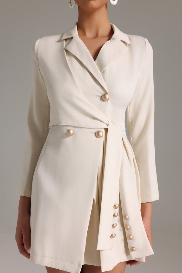 Jenna Asimetrik Mini Blazer Elbise