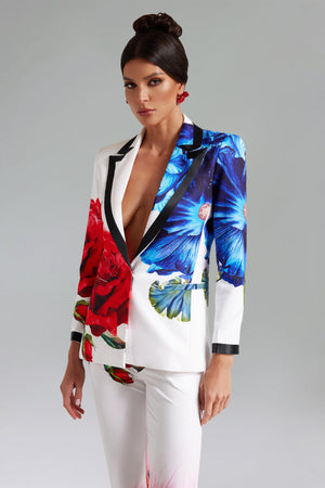 Guga Çiçek Desenli Blazer Takım