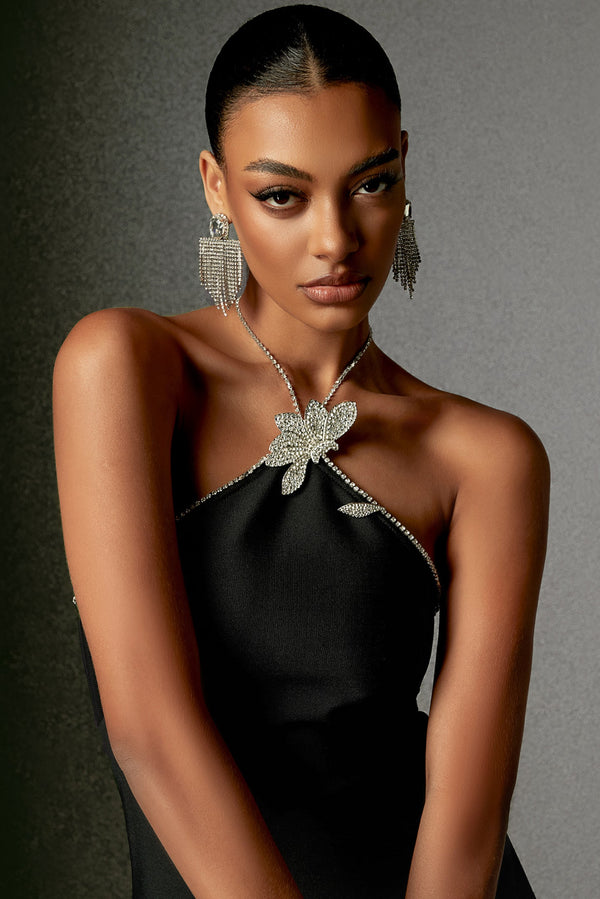 Evanfeline Halter Yaka Mini Elbise