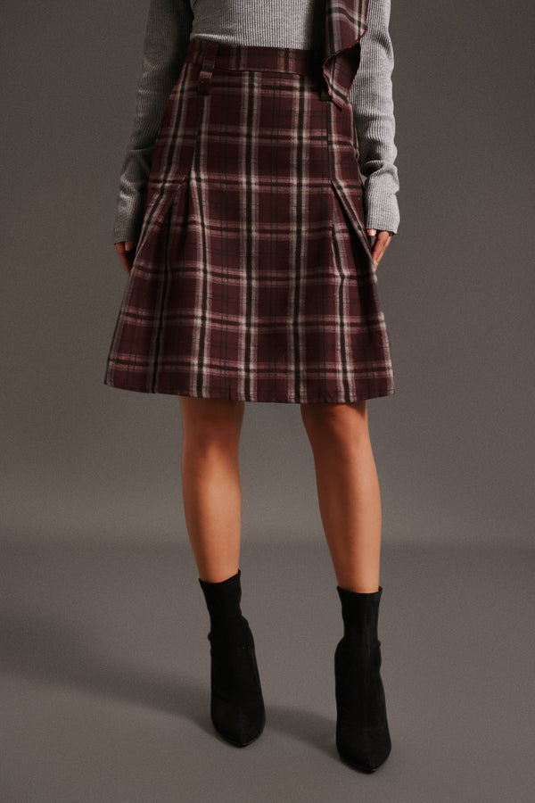 Yuio Kafes Kemerli Orta Boy Etek