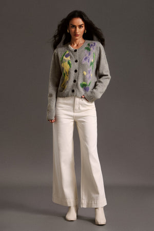 Rada Yuvarlak Yaka Uzun Kollu Çiçek Desenli Bluz