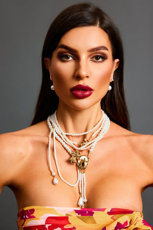 Sienna İnci Püsküllü Uzun Kolye