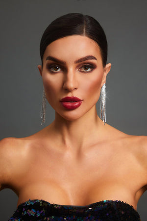 Rosie Taş Detaylı Püskül Küpe