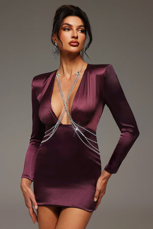 Çok katmanlı ve taş detaylı Lizbet body zinciri