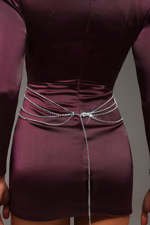 Lizbet Çok Katmanlı Taş Detaylı Body Zinciri