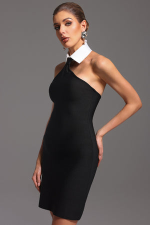Daryl Halter Yaka Kolsuz Bandaj Mini Elbise