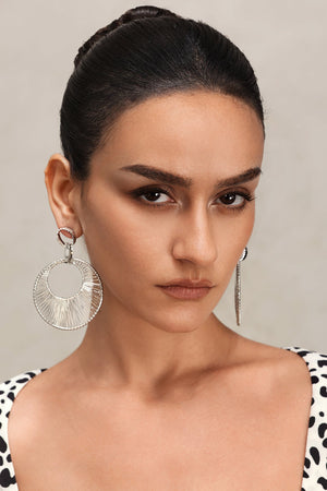 Yaen Daire Örgü Ajour Küpe