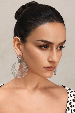 Yaen Daire Örgü Ajour Küpe