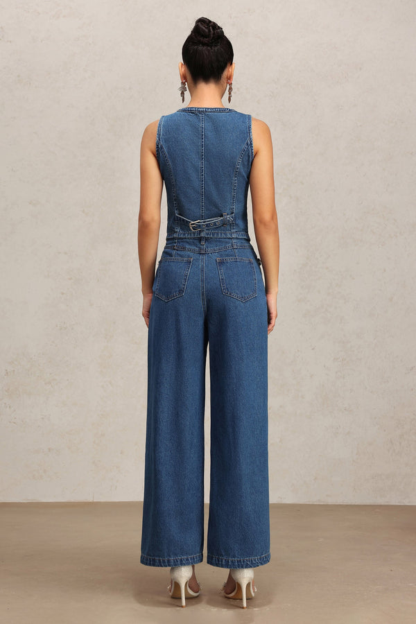 Lureen Kolsuz Denim Yelek ve Pantolon İkili Takım