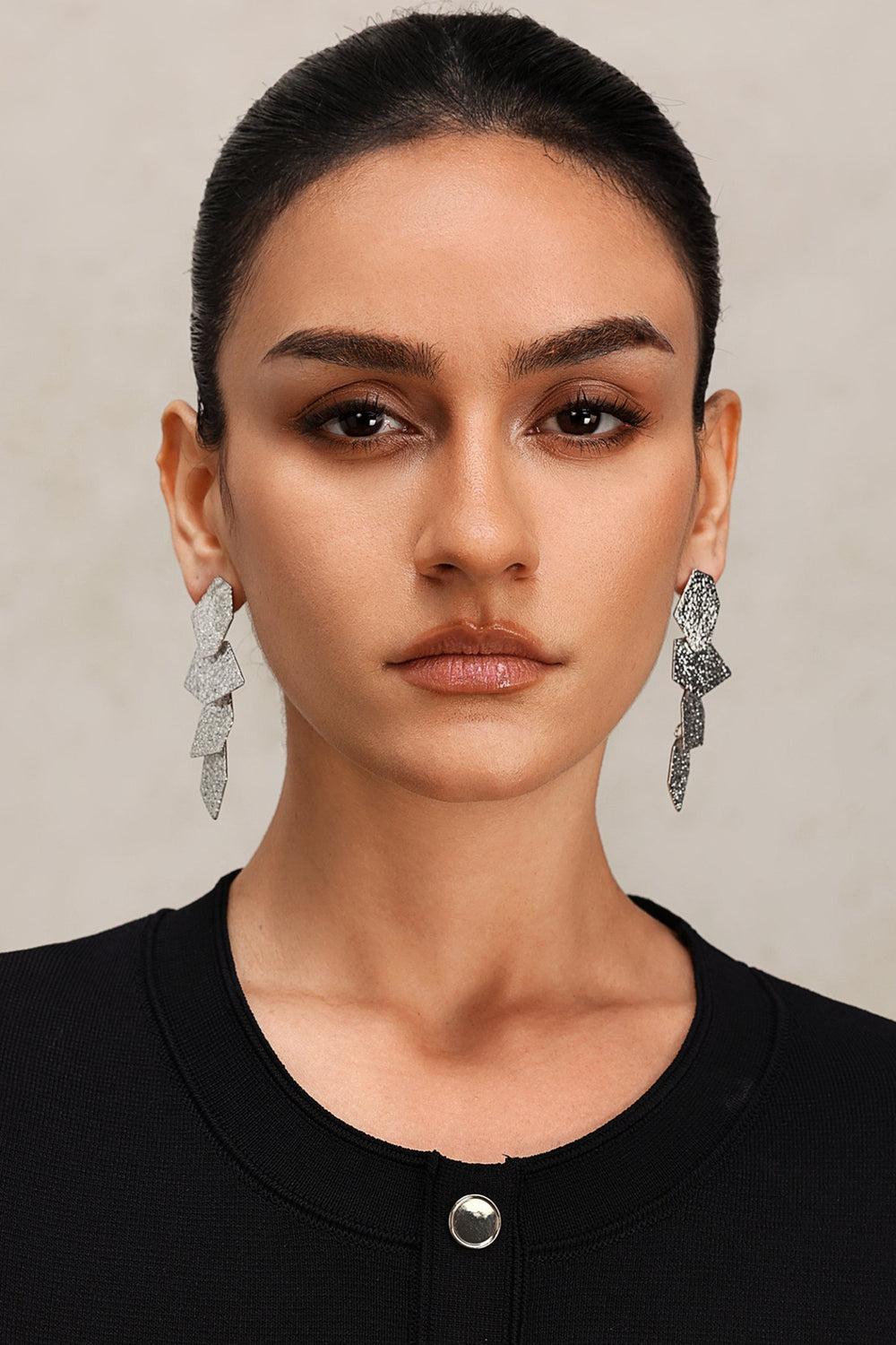 Geometric cut Machi earrings in varying colours