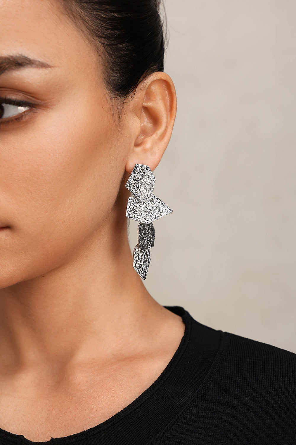 Geometric cut Machi earrings in varying colours