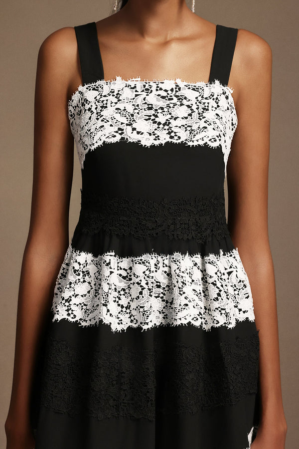 Nettie Halter Yaka Kolsuz Dantel Midi Elbise