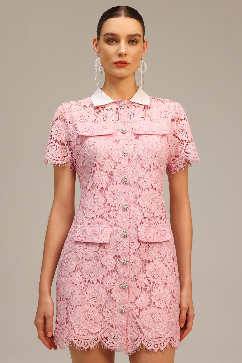 Sophie's Yaka Dantelli Mini Elbise