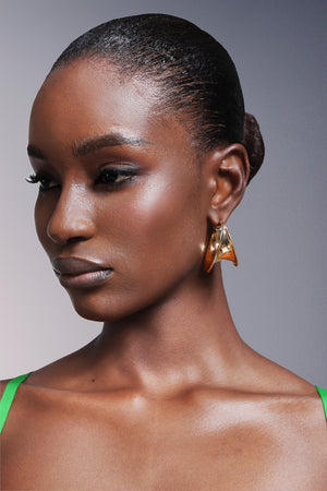 Maoma Metalik Kıvrım Küpe