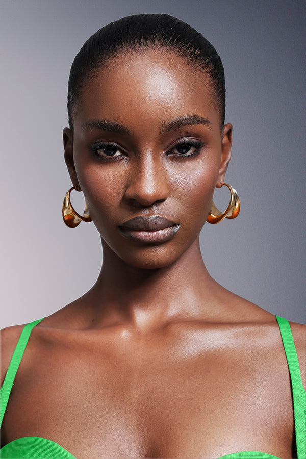 Maoma Metalik Kıvrım Küpe