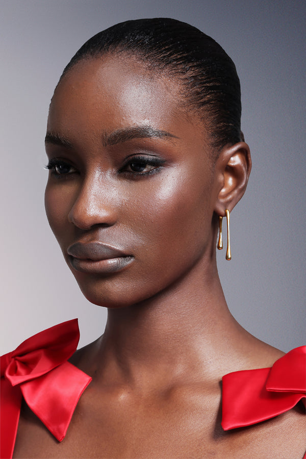 Asi Çizgili Su Damlası Küpeler