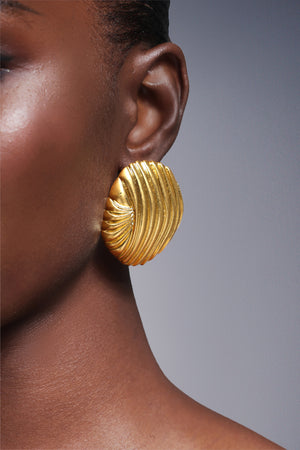 Peyson Kabuk Metal Küpe