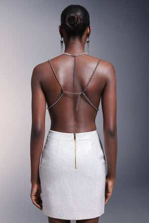 Millie Kolsuz Halter Yaka Püsküllü Göğüs Zinciri