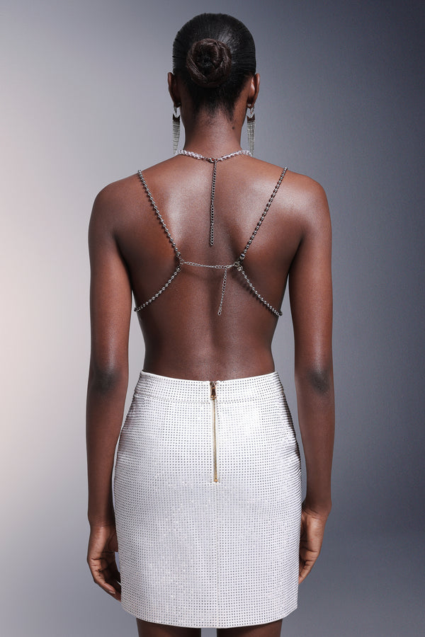 Millie Kolsuz Halter Yaka Püsküllü Göğüs Zinciri