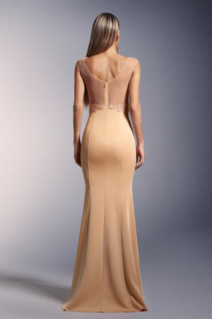 Tia Dantelli Derin V Yaka Kuyruklu Maksi Elbise