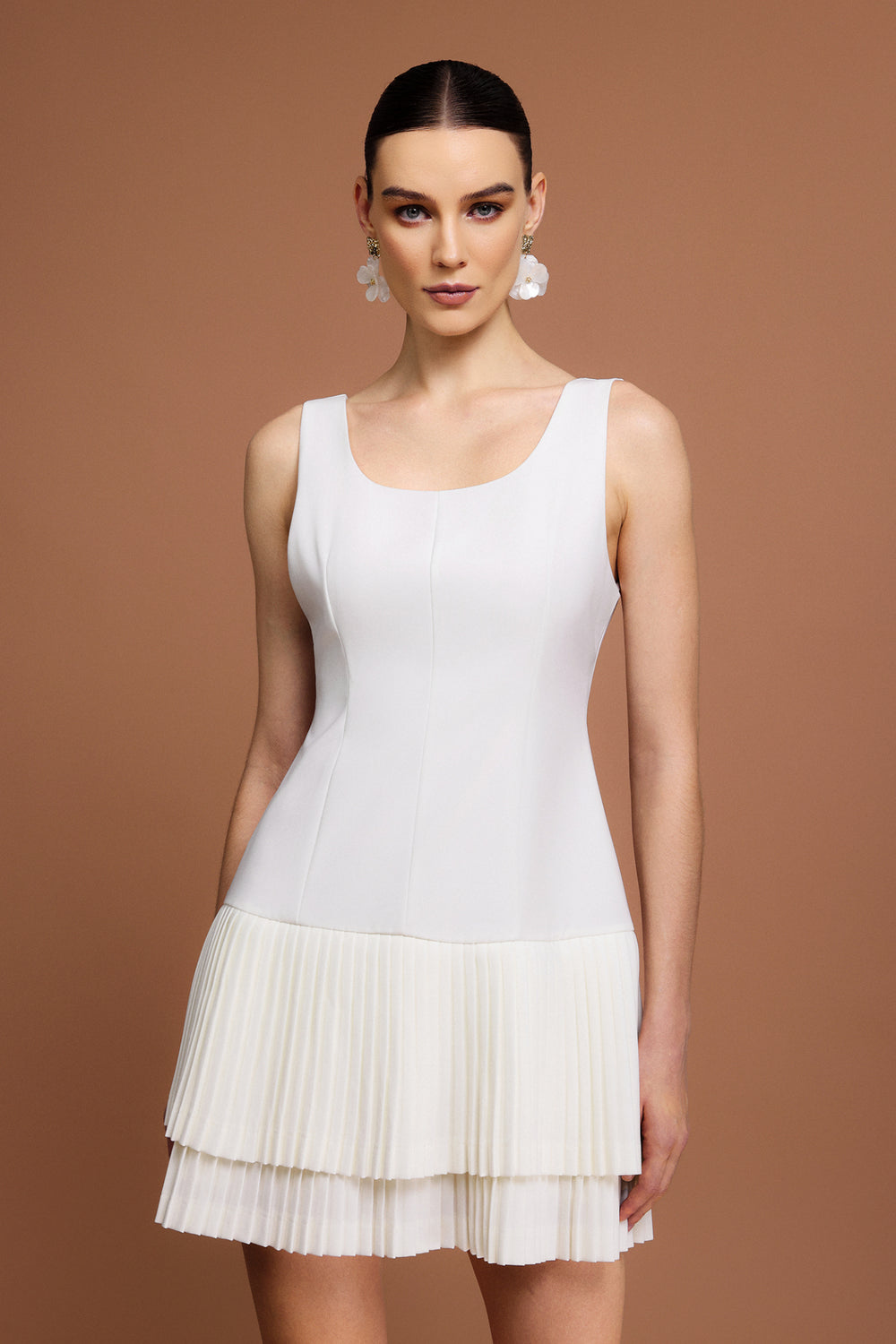 Myka Halter Yaka Kısa Elbise