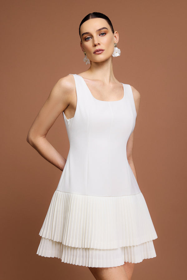 Myka Halter Yaka Kısa Elbise