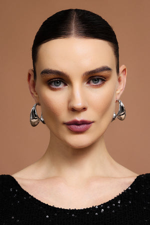 Jaza Metalik Kavisli Küpeler