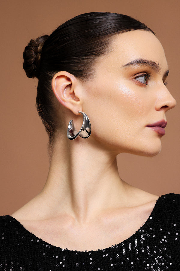 Jaza Metalik Kavisli Küpeler