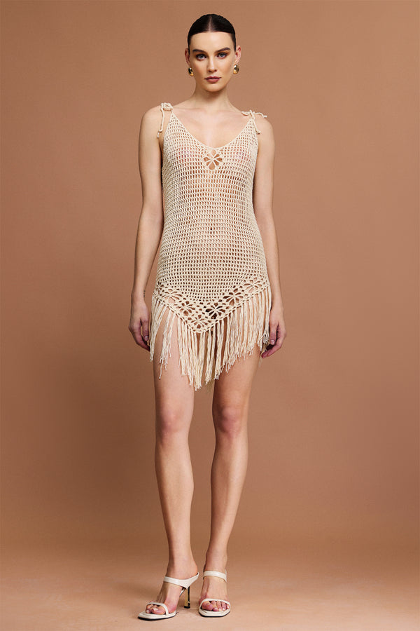 Janetta Halter V Yaka Dekolteli Mini Elbise