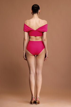 Ekala Omuz Açık Mini Bikini İkili Takım