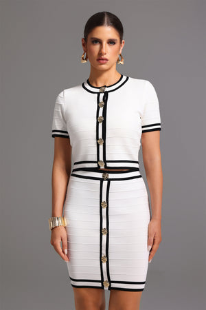 Yuvarlak Yakalı Kısa Kollu Mini Elbise