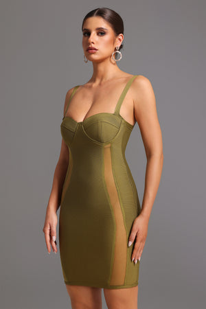 Serren Bağcıklı Kolsuz Mini Elbise