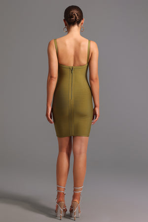 Serren Bağcıklı Kolsuz Mini Elbise