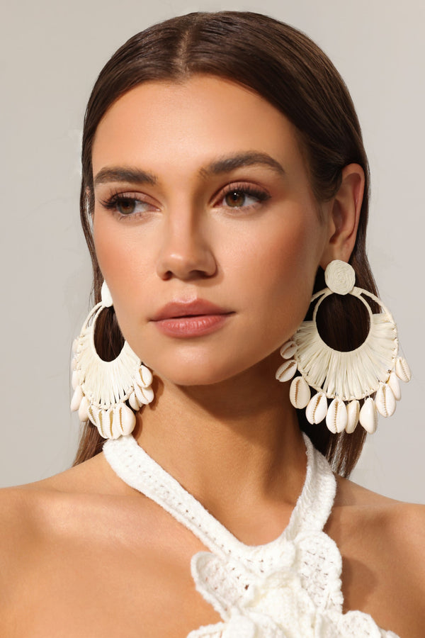 Zalea Deniz Kabuğu Dokuma Küpeler