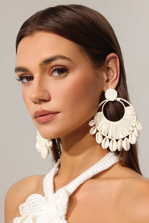 Zalea Deniz Kabuğu Dokuma Küpeler