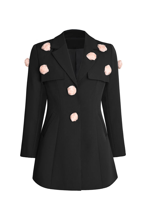 Zem Çiçek İşlemeli Blazer Ceket