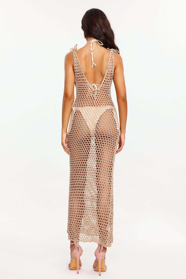 Inbar Örgü Askılı Elbise