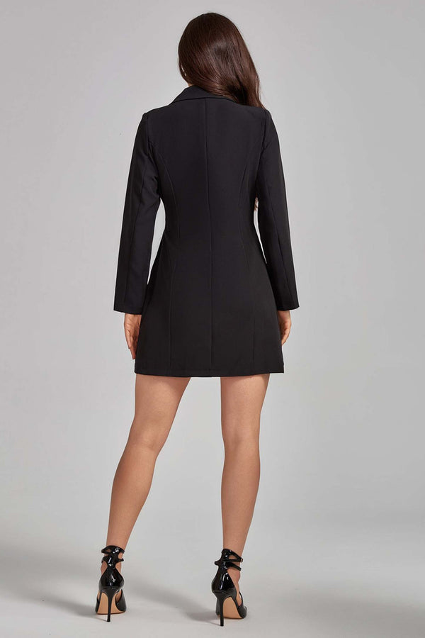 Karen Çift Düğmeli Blazer Mini Elbise